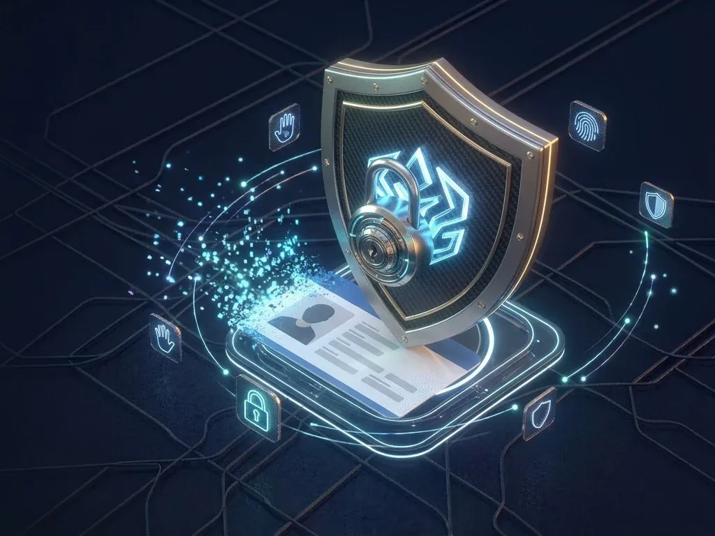 No verification casino – shield and padlock protecting an ID card